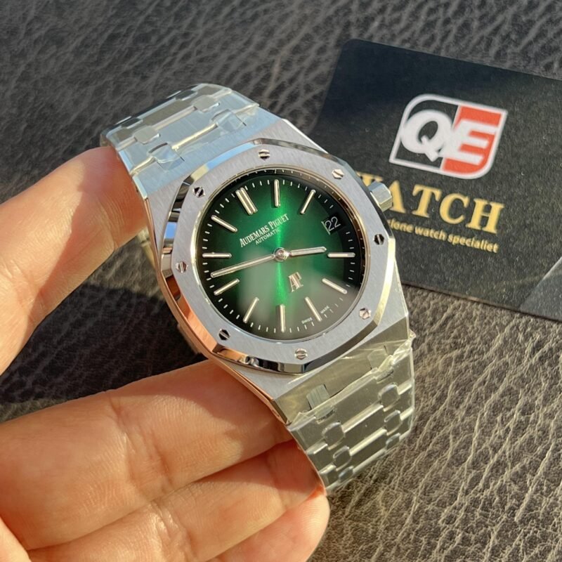 Audemars Piguet Royal Oak 16202PT.OO.1240PT.01 'Jumbo' Extra-Thin '50th Anniversary'  Smoked Green Dial (39mm) Super Clone