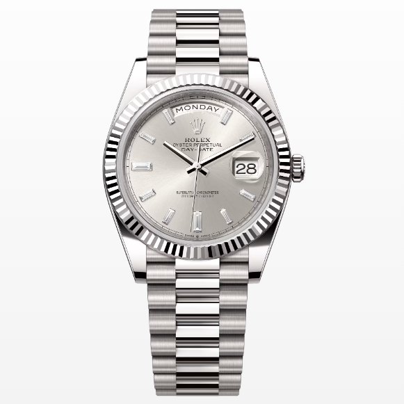 Rolex Day-Date m228239-0003 White gold with Silver diamond-set Dial President bracelet (40mm) Super Clone