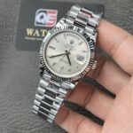 Rolex Day-Date m228239-0003 White gold with Silver diamond-set Dial President bracelet (40mm) Super Clone