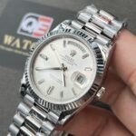 Rolex Day-Date m228239-0003 White gold with Silver diamond-set Dial President bracelet (40mm) Super Clone