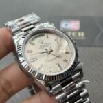 Rolex Day-Date m228239-0003 White gold with Silver diamond-set Dial President bracelet (40mm) Super Clone